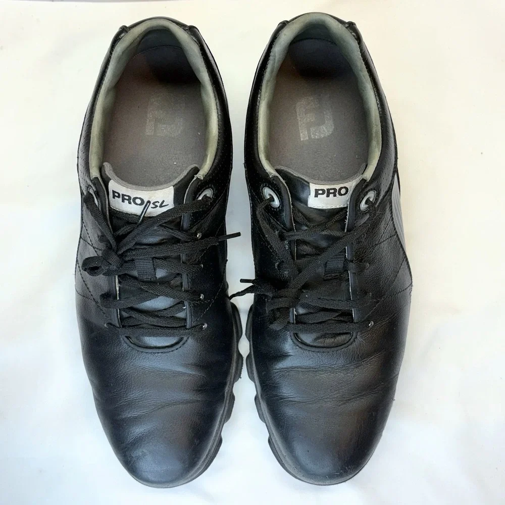 Foot Joy‎ PRO SL Black Soft Spikes Golf Shoes Men's US Size 10 W 53273